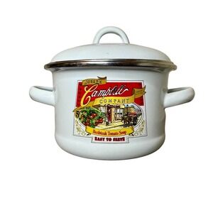 Vintage‎ Campbell's Tomato Soup Mini Pot with Lid – Enamelware, 2 Handles